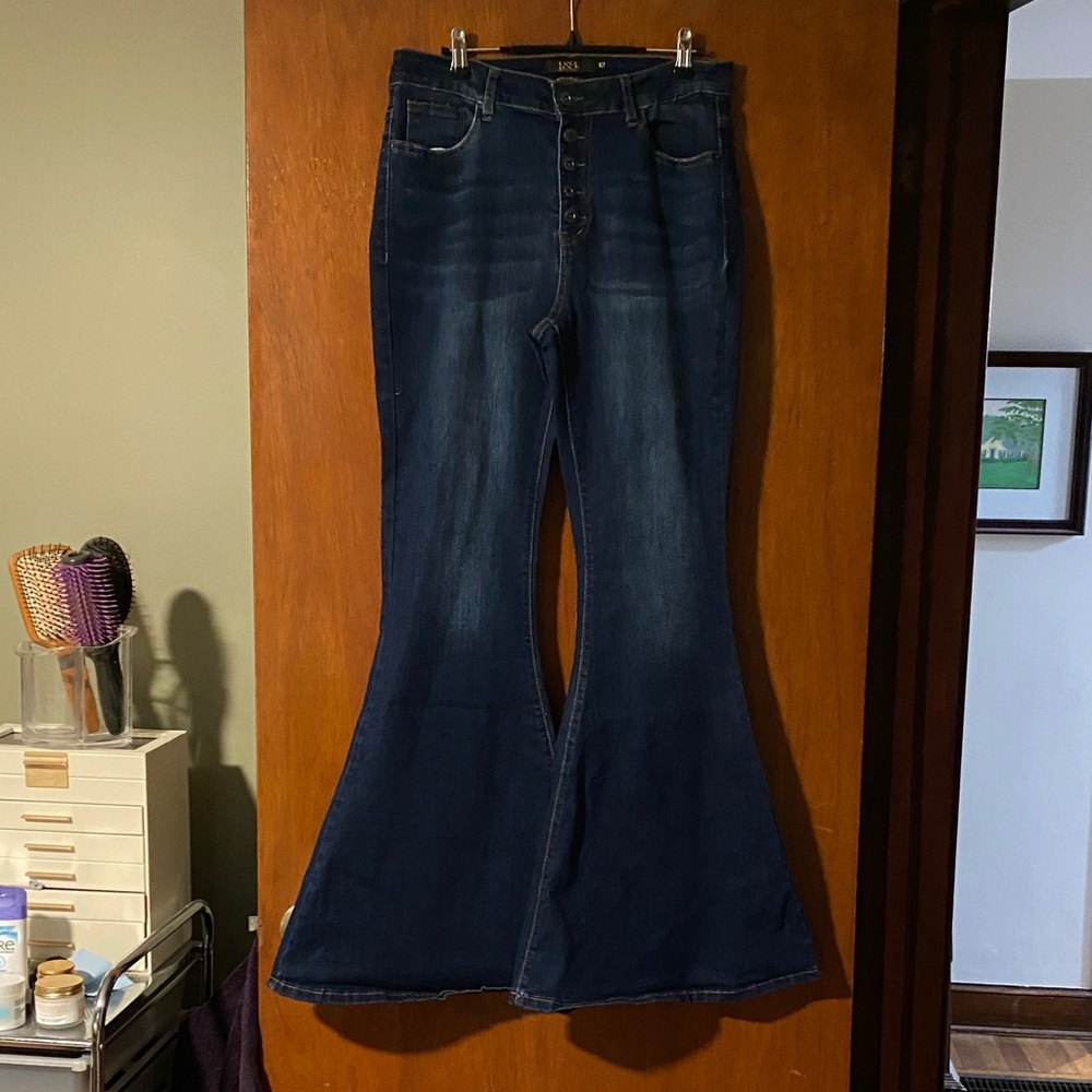 Lucky & Blessed Dark Blue Flare Jeans